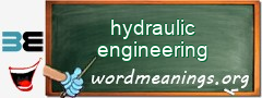 WordMeaning blackboard for hydraulic engineering